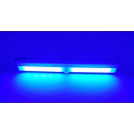 Lock Connection™ - LED Motion and light activated cabinet light. Stick-on Anywhere/Battery Operated 10 LED Motion Sensor (Blue Qty 1)