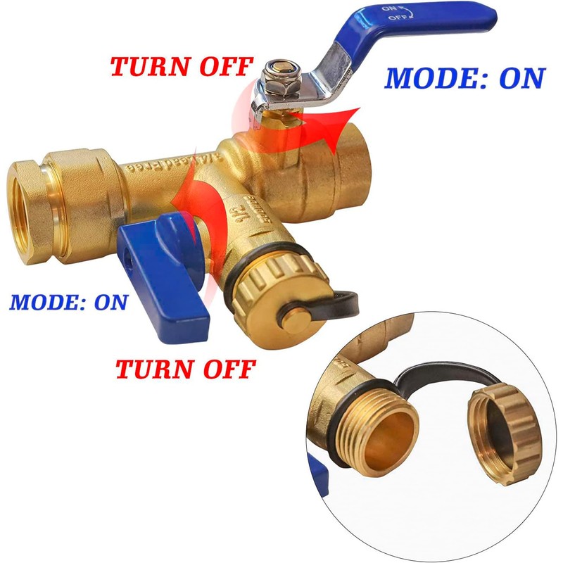 LIULO TOOL 3/4 Inch IPS Isolator Tankless Water Heater Service