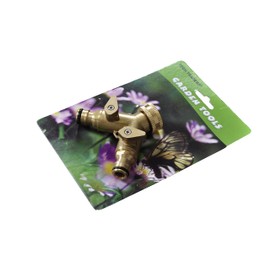 3/4" Two Way TECH TRADERS Double Garden TAP Connector Adaptor Made with Solid Brass