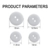 100 PCS Round White Button 12.5mm Resin Sewing Buttons 2