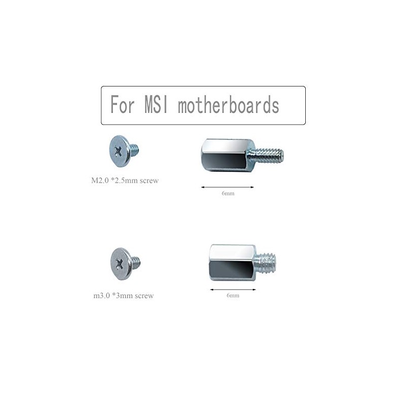 M.2 SSD Mounting Screws Kit for MSI Motherboards (8pcs)