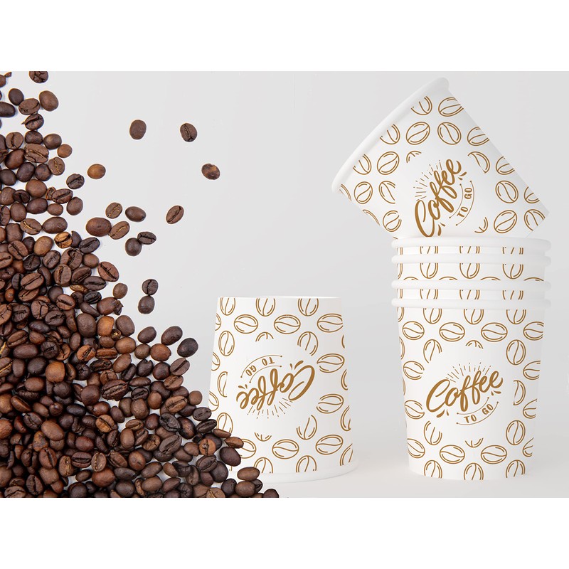 Caramont - 7 Oz 100 Disposable Heat Resistant Paper Cups