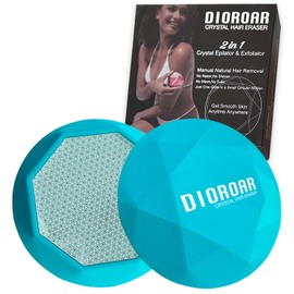 DIOROAR Crystal Hair Eraser for Women,Upgraded Painless Crystal Hair Remover Diamond,Effective Nano Glass Hair Removal Stone Exfoliation without Shaver,Natural Epilator for Silky Skin(Ocean Blue)