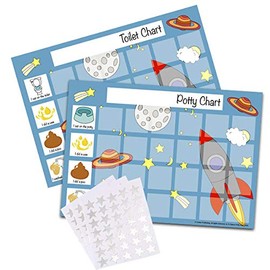 In To Space Potty Toilet Training Sticker Chart for Toddlers by Cerise Publishing