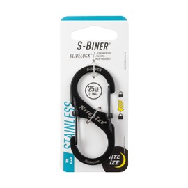 Nite Ize Nite Ize LSB3-01-R6 S-Biner SlideLock Dual Locking Carabiner, Size #3, Stainless