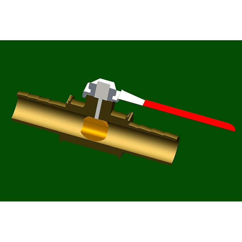 Aopin Ball Valve Brass 8mm / 3/10" Hose Barb x