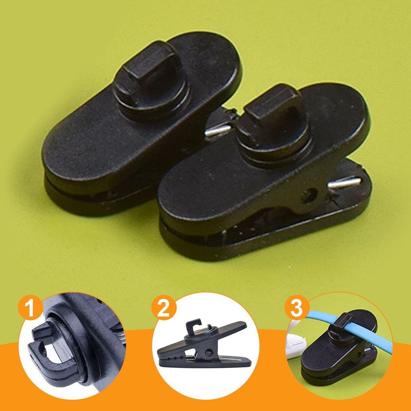 10-Piece Headphone Cable Clip, 360° Rotary Clip, Headphone Accessories, Suitable