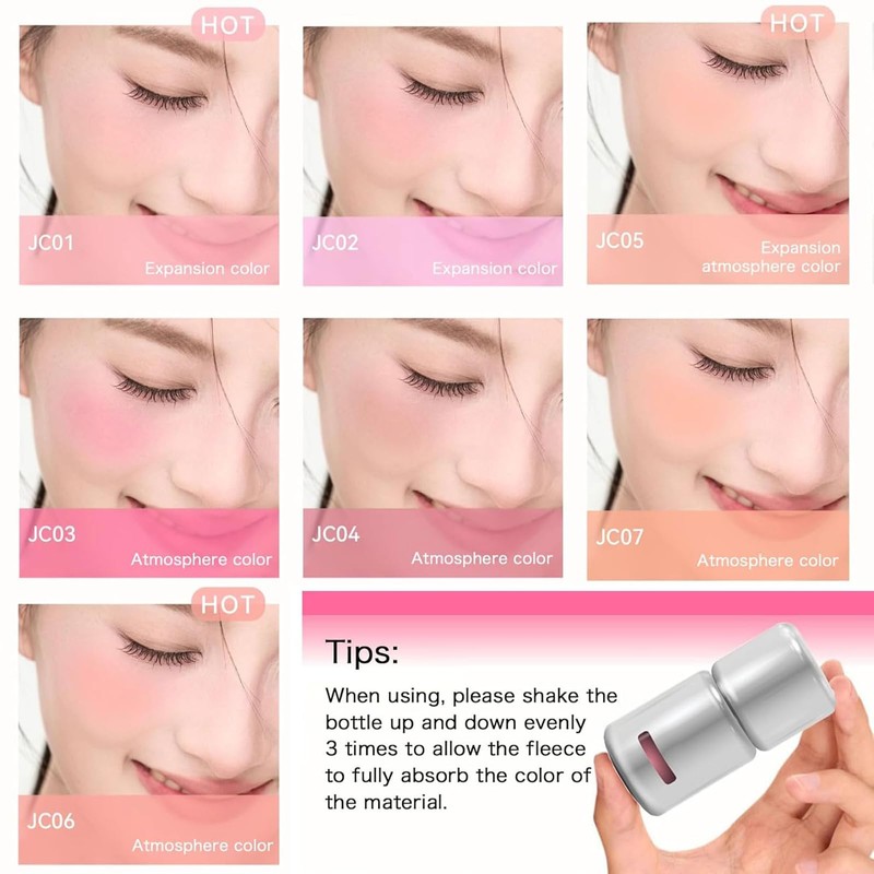 Aztk Liquid Blush, Aztk Blush Lotion, Jelly Color Liquids Blushes