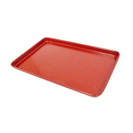 casaWare 15 x 10 x 1-Inch Ultimate Series Commercial Weight Ceramic Non-Stick Coating Cookie/Jelly Roll Pan (Red Granite)