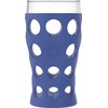 Lifefactory 20-Ounce Indoor/Outdoor Protective Silicone Sleeve Beverage Glass, 4-Pack, Orange,