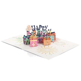 CraftWerk 3D Pop-Up Karte Happy Birthday - Gutscheinkarte zum Geburtstag mit Umschlag - Lustige Geburtstagskarte mit Überraschungseffekt