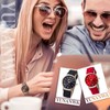 yunanwa 10 Pack Women Men Unisex Platinum Watches Roman Leather