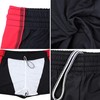 Aquarti Mens Swimming Trunks with Drawstring Elastic Waistband Black/Red Size: