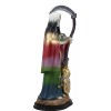 Large 16.75"H Rainbow Holy Death Santa Muerte Holding Scythe Globe