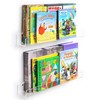 Acrylic 2 Packs Invisible Floating Bookshelves 24 inches ,Kids Clear