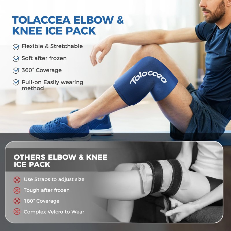 Elbow and Knee Ice Pack - Cold Ice Sleeve with