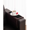 GEHE Bamboo Sofa Arm Tray Table for Couch Flexible/Foldable Sofa