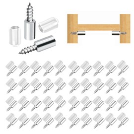 Soportes para Estantería Clavijas de Estante, 100 Piezas Clavijas para Tornillos de Estante, con Fundas Antideslizantes, Tornillos Autorroscantes con Funda Antideslizante (100, Plateado)