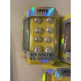 Onyx 3x PEARL ONYX PROFESSIONAL TOE SPACERS AND TWO BATH SALT