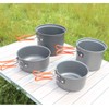 GRAPHIS GR-1002 Aluminum Outdoor Cooker Set of 4, Silver