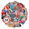 52PCS, Vintage Hotel Label Stickers, Waterproof Retro Travel Decals