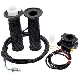 Royitay 7/8 22mm Twist Throttle Accelerator Handle Grips, 75" Long Throttle Cable,Metal Kill Switch Set for 33cc 43cc 49cc 50cc Zooma Stand Up Gas Scooter Coleman CT200U Mini Bike Motorized Bicycle