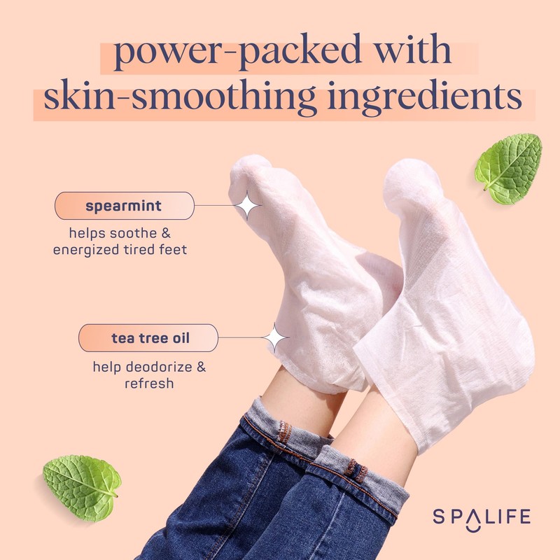 SpaLife Moisturizing Foot Mask | Foot Wrap for Dry Cracked