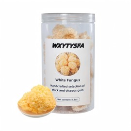 Premium Dried Snow Fungus (Tremella) - Whole, White Fungus, Vegan, Gluten-Free, No Additives - 4.2oz/120g 去根椴木小银耳 椴耳 雪耳 银耳