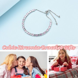 PDTU Gifts for Niece Sweet Cubic Zirconia Adjustable Inspirational Bracelet Presents for Teenager Girls│Sparkling Bracelet Daughter/Granddaughter/Niece