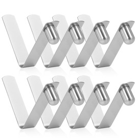 QfwdfcTrenz 8Pcs Kayak Paddle Spring Snap Clips, Tent Pole Push Button Spring Clip, Stainless Steel Push Button Clips, Locking Tube Pin for Kayak Paddle Camping Tent Pole