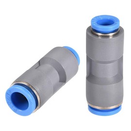TA-VIGOR 10mm to 8mm Straight Union Push to Connect Fittings, 2 Pack Quick Release Pneumatic Tube Reducer Air Line Connector for Compressor Vacuum System