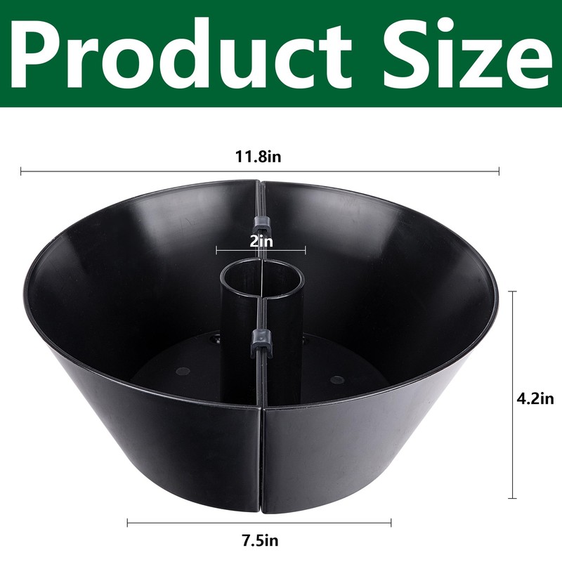 EBaokuup Umbrella Planters - Half Circle Planter Pots with Umbrella