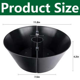 EBaokuup Umbrella Planters - Half Circle Planter Pots with Umbrella Hole - Flower Planters Pots Container for Indoor Outdoor Garden Home Plants