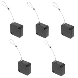 Uonlytech 5 Piezas Caja de tracción antirrobo candado de cable telescópico cable de acero retráctil anti cinturones montaje de televisión suministros antirrobo correa de cable de seguridad