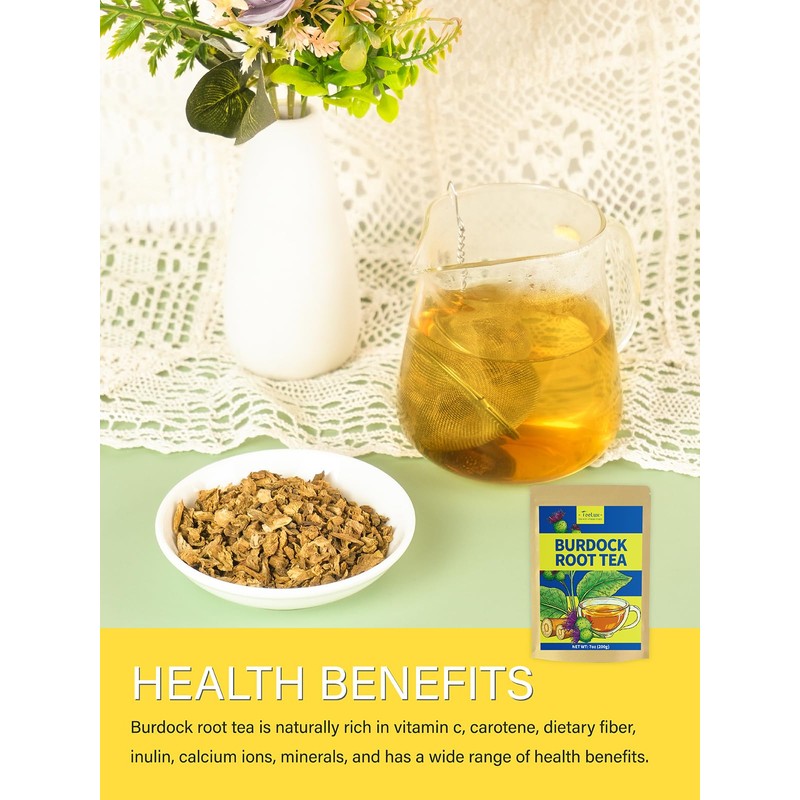 TeeLux Burdock Root Tea, Cut & Sifted, Pure Natural Dried