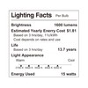 LUNO A19 Dimmable LED Bulb, 15W (100W Equivalent), 1600 Lumens,