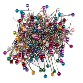 Harlington Group Dressmaking Pins Sewing 200 PCs Round Pearl Head Pins Wedding, Decorating Crafts, Sewing, Stainless Steel Pins Dressmakers (Multicoloured)