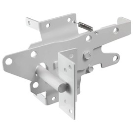 Self Closing Vinyl Fence Gate Single Gate Hardware Kit White (for Vinyl, PVC etc. Fencing) Fence Gate Kit - Single Fence Gate Kit has 2 Hinges and 1 Latch w/Screws (Lockable Both Sides)