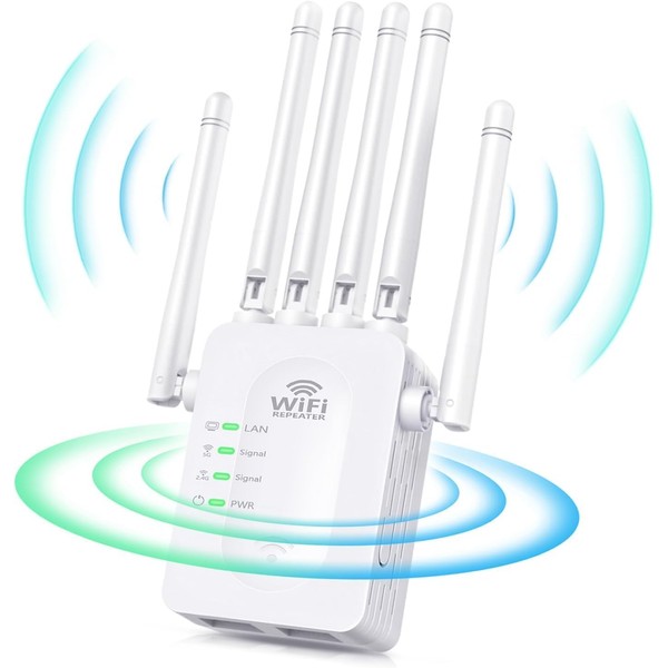 WLAN WiFi Repeater with 6 Antennas, 2 Ethernet Ports, WLAN