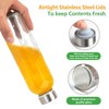 Zukro 24 Pack Glass Water Bottles with Lids 18 oz,