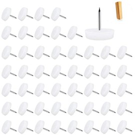 BUZIFU 50 pieces furniture gliders, plastic, thickness 5 mm, chair gliders, floor gliders, chair gliders, furniture gliders, furniture gliders, table gliders, floor protection gliders with nail for