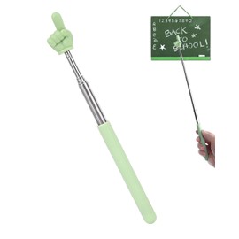 TPZORJX finger pointer,Zeigestab Ausziehbar, Ausziehbare Hand Zeiger Finger Zeigestock, Teleskopstab Zeigestock, Teleskop Lehrer Zeiger für Klassenzimmer Persönliche Interaktion (Grün)