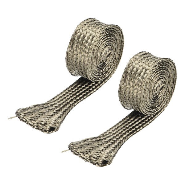 sourcing map 2 Pcs Heat Shield Sleeve, 0.4" ID 3