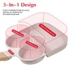 Egg Frying Pan Nonstick - 3 Section Egg Skillet 3-In-1