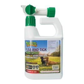 Trifecta Flea and Tick Ready to Use Outdoor Spray for Yards | All Natural Flea and Tick Prevention for Yards with Essential Oils | Pet and Family Safe | Hose-End Sprayer for up to 5,000 Sq Ft