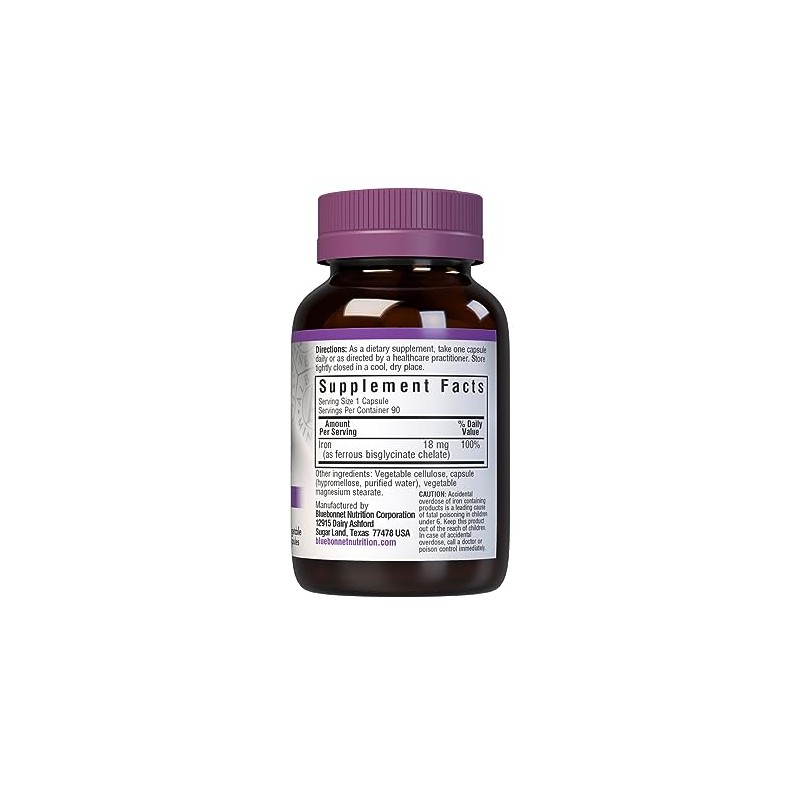 Bluebonnet Nutrition Chelated Iron Vcaps
