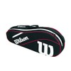 Wilson Advantage III Triple Tennis Racket Bag - Black/White/Red, Holds