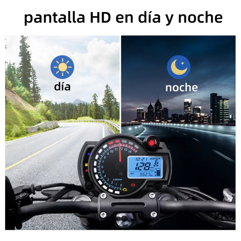tkspeed Velocímetro Odómetro Lcd Digital Para Motocicleta