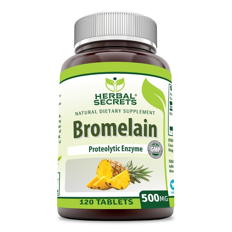 Herbal Secrets Bromelain Supplement 500 Mg Tablets Supplement | Non-GMO