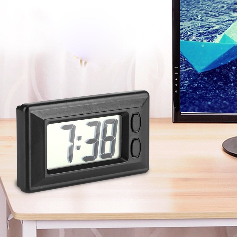 LCD Digital Table Car Dashboard Desk Electronic Clock With Date